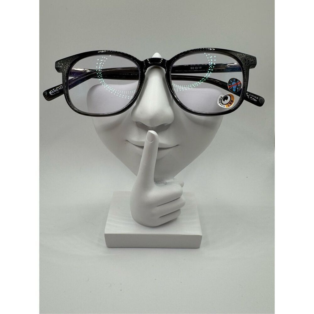 eyebobs Boardroom reading glasses strength 1.50 gray black lined new without cas